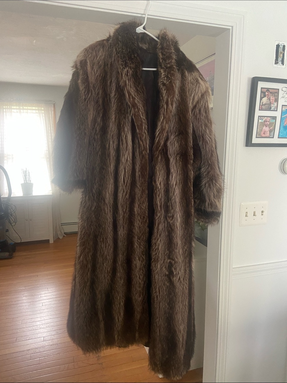 Luxurious Brown Full-Length Women's Fur Coat